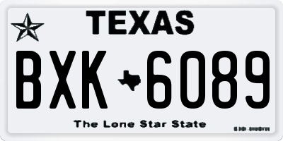 TX license plate BXK6089