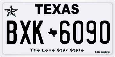 TX license plate BXK6090