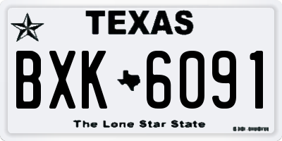 TX license plate BXK6091
