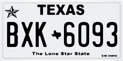 TX license plate BXK6093
