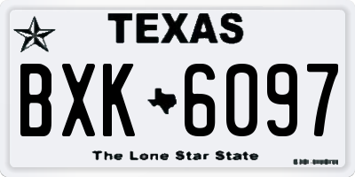 TX license plate BXK6097