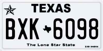 TX license plate BXK6098