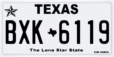TX license plate BXK6119
