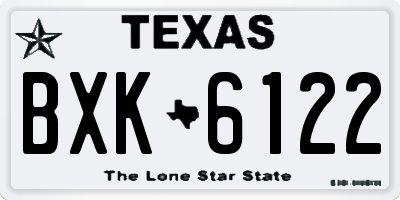 TX license plate BXK6122
