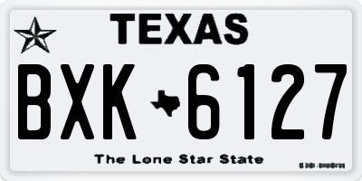 TX license plate BXK6127