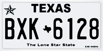 TX license plate BXK6128