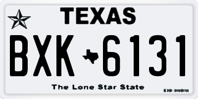 TX license plate BXK6131