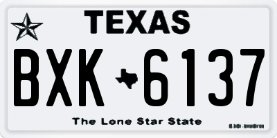 TX license plate BXK6137