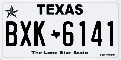 TX license plate BXK6141