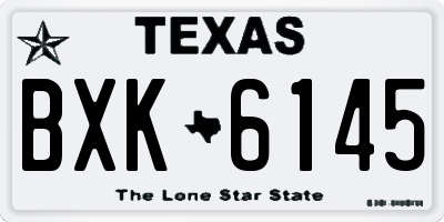 TX license plate BXK6145