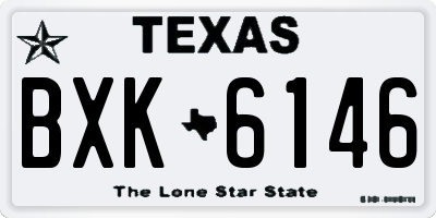 TX license plate BXK6146