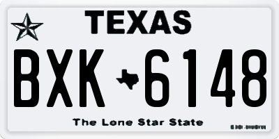 TX license plate BXK6148