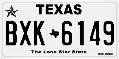 TX license plate BXK6149