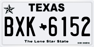 TX license plate BXK6152