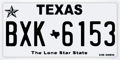 TX license plate BXK6153