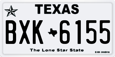 TX license plate BXK6155