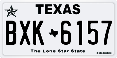 TX license plate BXK6157