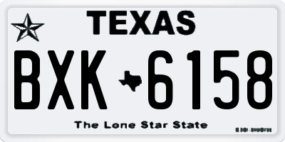 TX license plate BXK6158