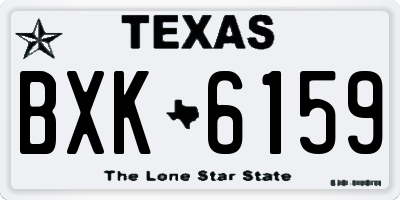 TX license plate BXK6159