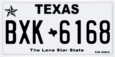 TX license plate BXK6168