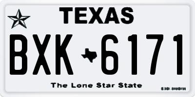 TX license plate BXK6171