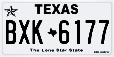 TX license plate BXK6177