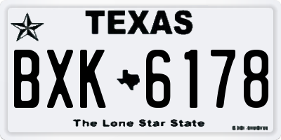 TX license plate BXK6178