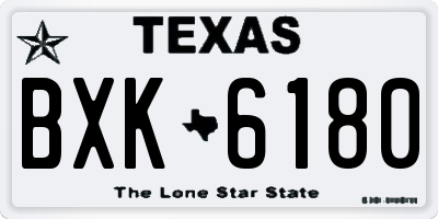 TX license plate BXK6180