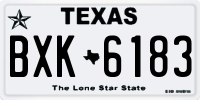 TX license plate BXK6183
