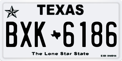 TX license plate BXK6186