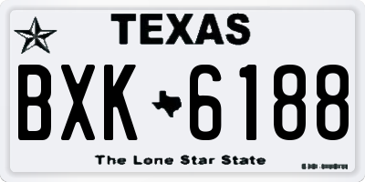 TX license plate BXK6188