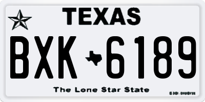 TX license plate BXK6189