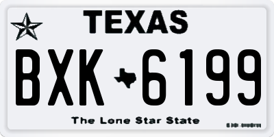 TX license plate BXK6199