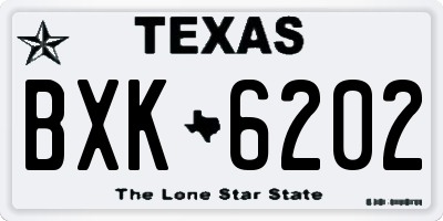 TX license plate BXK6202