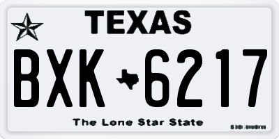 TX license plate BXK6217