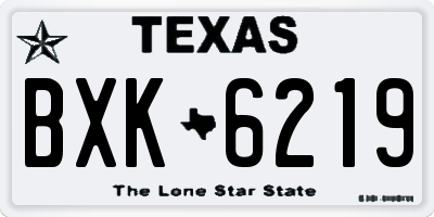 TX license plate BXK6219