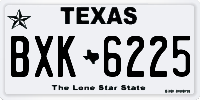 TX license plate BXK6225