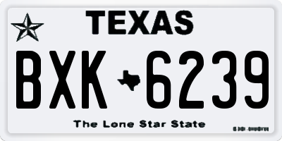 TX license plate BXK6239