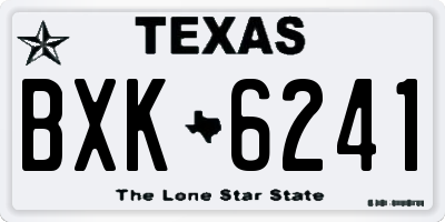 TX license plate BXK6241
