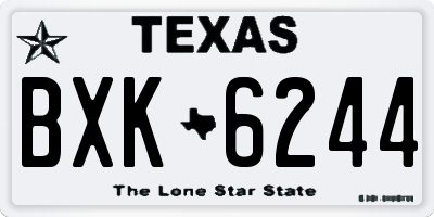 TX license plate BXK6244
