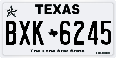 TX license plate BXK6245