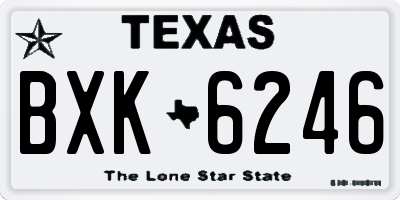 TX license plate BXK6246