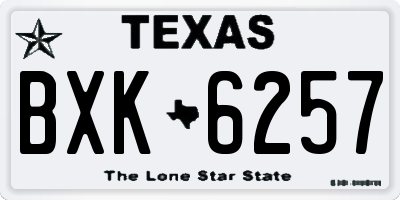 TX license plate BXK6257