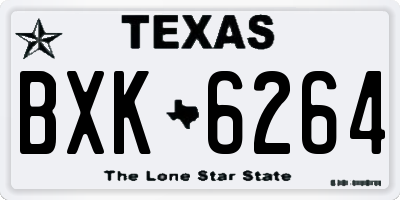 TX license plate BXK6264