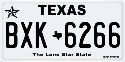 TX license plate BXK6266