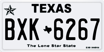 TX license plate BXK6267