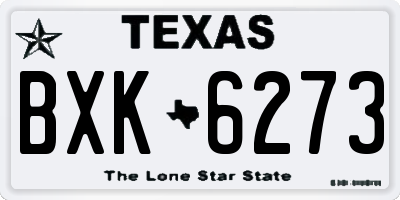 TX license plate BXK6273