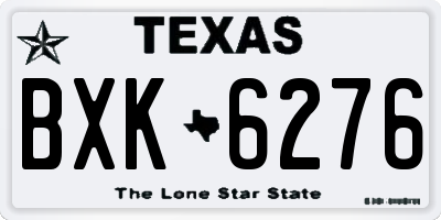 TX license plate BXK6276