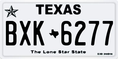 TX license plate BXK6277