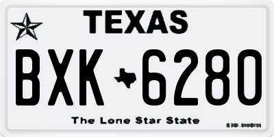 TX license plate BXK6280